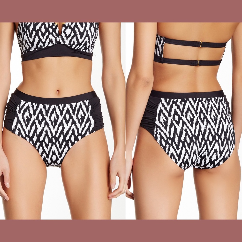 NEW Tart Arhrodie High Waist Bikini BOTTOMS ONLY Diamond Ikat [SZ‎ XS ]